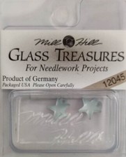Mill Hill Glass Treasures 12045 Set of 2 Blue Domed Stars