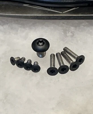 Schwarz Edelstahl Torx Schrauben Set für Benchmade 970 Spec War Emerson CQC-7 Messer - Bild 1 von 4