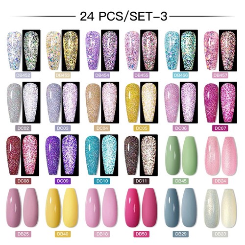 24/25/40/60PCS Smalto Gel UV Led Smalto Nail Art Off Gel Set Gel Unghie - Foto 70 di 82