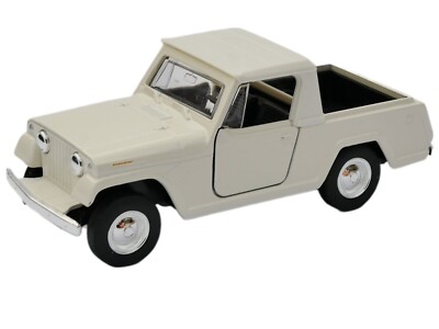 1967 Jeep Jeepster Commando Pickup Car White Model Diecast 1:34-1:39 Scale Welly