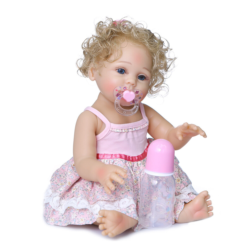 Poupée Bébé Reborn Réaliste, Yeux Bleus, 42Cm, Faite À La Main, ave