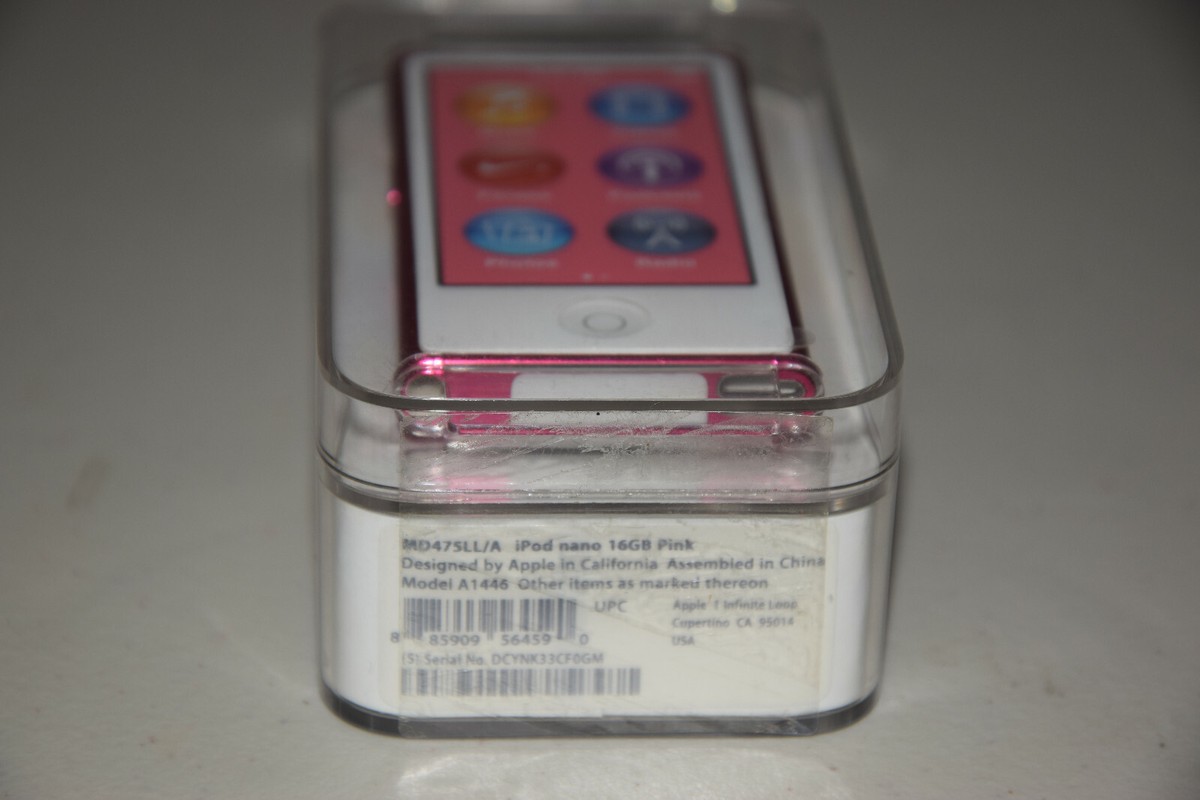 Apple iPod Nano 7th Generation 16GB Pink MD475LL/A AAC MP3 Media