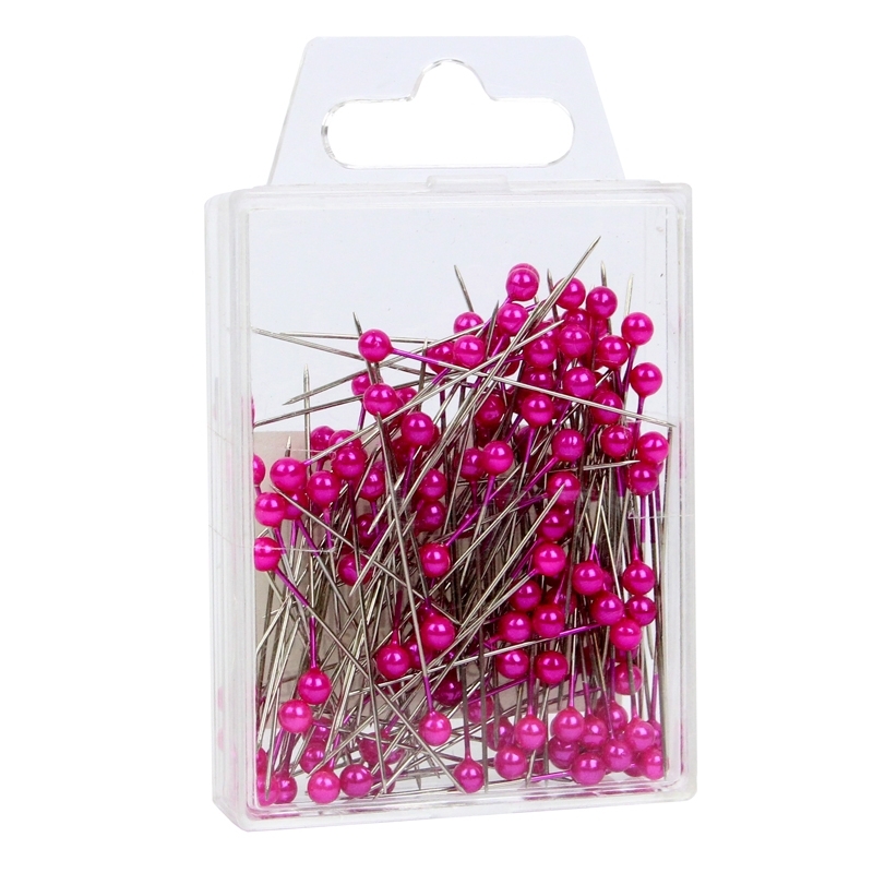 Pearl head pins Cerise Pink florists corsage craft buttonhole 4cm Box of 144