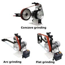 TECHTONGDA 110V 2HP Belt Grinder 71in Belt Sander for Arc/Flat/Concave Grinding