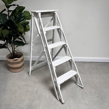 Vintage French Wooden Hatherley Style Painters Step Ladder - Display / Prop