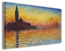 Famous paintings Claude Monet XVIII prints St. George Major at dusk