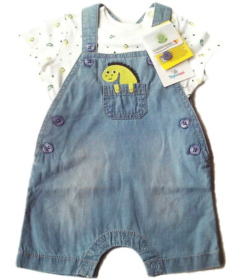 Set Gr.56 Topomini NEU Latz Hose Shirt Stick Dino 100% baumwolle baby sommer