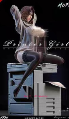 Muffin Studio Printer Girl 1/3 Resin Statue In Stock H63cm Silicone Ver. INSTOCK