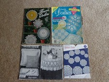 Lot of 4 Doily Pattern Books 1949 Flower Doilies, Favorite Doilies Coats  Clark