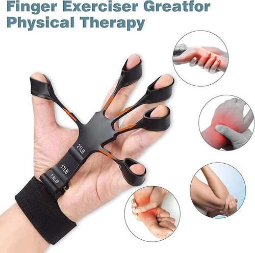 2* Ejercitador de antebrazo terapia agarre de mano fortalecedor entrenador de fuerza de dedos - Imagen 3 de 12
