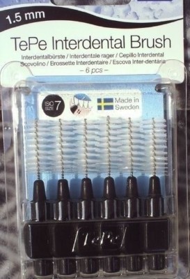 TePe Interdentalbuerste schwarz 1,5 mm 6St    3 Packungen Tepe ID pf