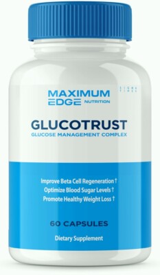 (1 Bottle) Glucotrust Capsules, Glucotrust Blood Sugar Supplement Maximum Edge