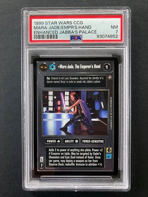 PSA 7 Mara Jade The Emperor's Hand Star Wars CCG Enhanced Jabba's