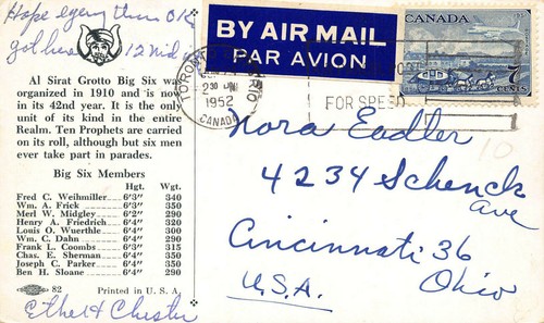 Toronto Canada AL Sirat Grotto Big Six Postcard - Picture 2 of 2