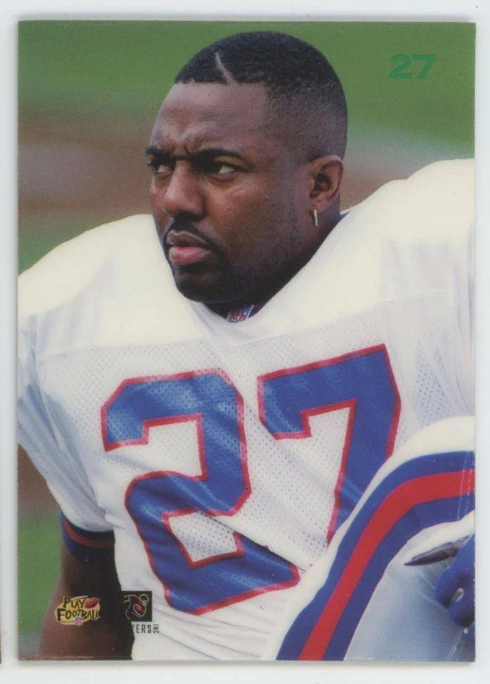 1996 Playoff Contenders Genuine Leather Rodney Hampton New York Giants #27 - Image 2 of 2