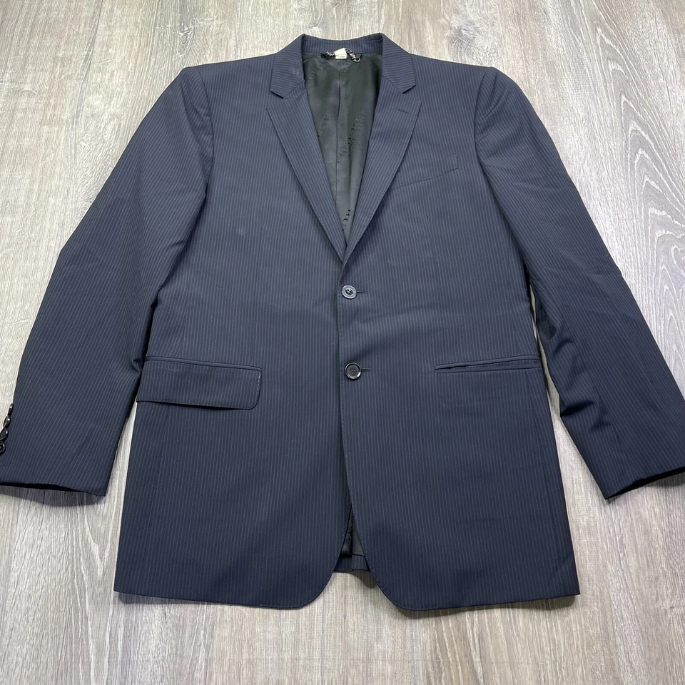 Burberry London Milbury Men’s Suit Blue Stripe Wool 2piece Size 50s Waist 34 - Image 2 of 4