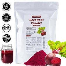 2 LB Pure Beet Root Powder Raw Non GMO Pure Beta Vulgaris Nitric Oxide Booste
