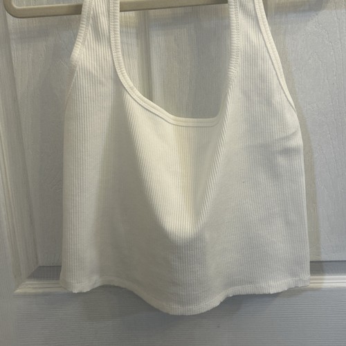 NWT Women's Ribbed Halter Top - Wild Fable, White, Size Large - 第 5/18 張圖片