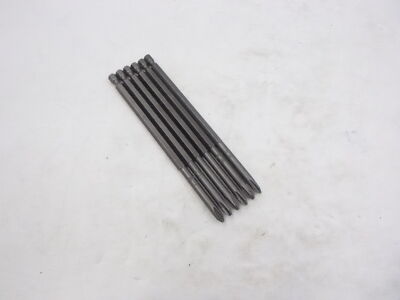 Lot of 6 Apex #2 Phillips 6'' Long 1/4'' Hex Power Drive Screwdriver Bit 492-C