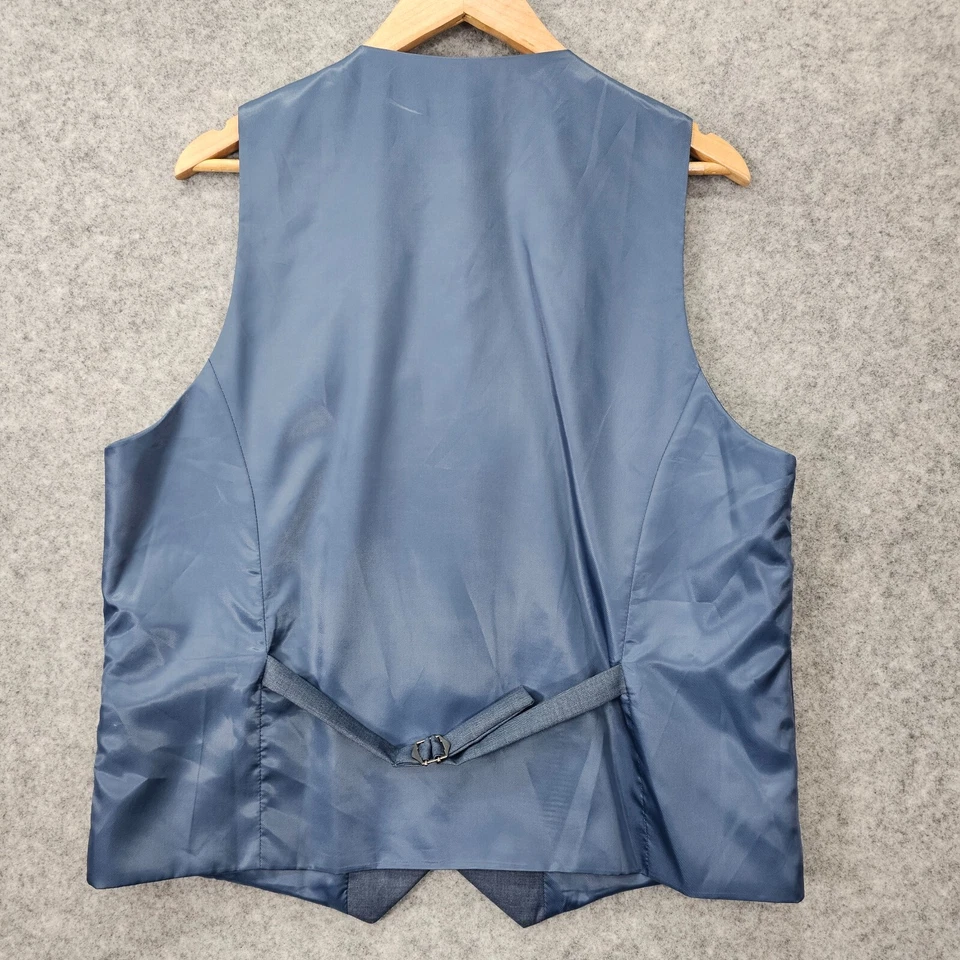 Мужской жилет жилет 42R средний синий ALBERTO CARDINALI костюм свадьбы выпускного вечера бизнеса - Изображение 2 из 4