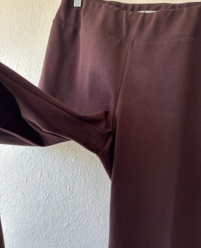 NWT LG Lena Gabrielle Pull On Pants Womens Size 10 Brown Straight Leg - Picture 6 of 13