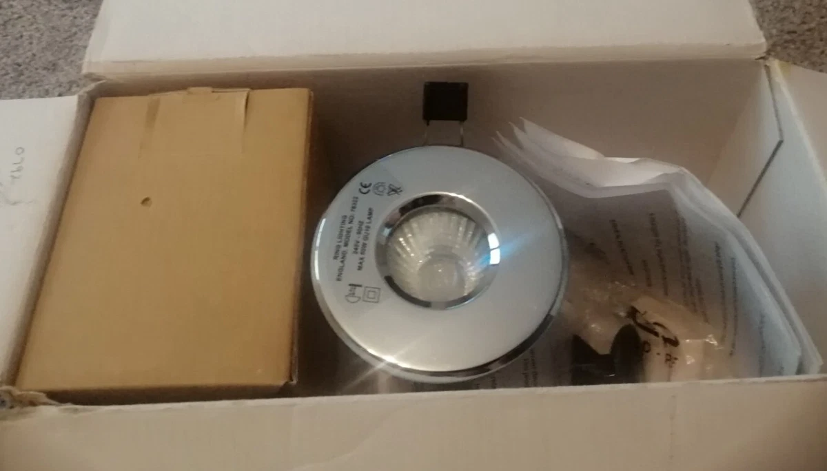 2x Argos Chrome IP44 Bathroom LED GU10 Ceiling Spot Lights Down lights