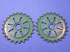 2 Plastic Lustran  Planter Plates, C13-24 Repurpose Yard Art Salvage Steampunk