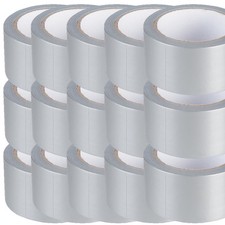 SILVER Duck Duct Gaffa Gaffer Waterproof Cloth Tape 48mm x 50m FOR WOOD METAL