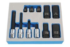 Laser 7064 Brake Caliper Socket & Bit Set 11pc -for German Vehicles
