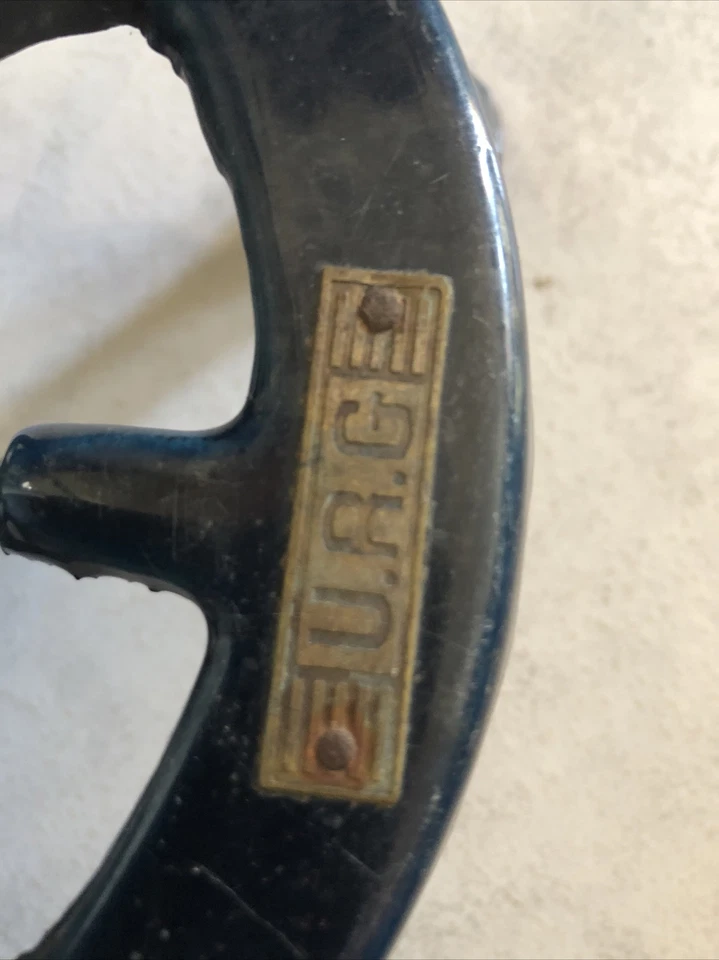 Ancien Rechaud A Gaz En Fonte Émaillé Godin Bleu Vintage - Photo 3/4