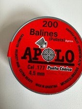 200x APOLO BALINES .177 4.5mm PELLETS CONICAL POINT