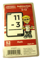 Subtraction Flash Cards By Duncan, 52 Cards, Math, Ages , 4.5"x2.75", Brand New