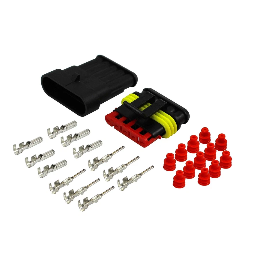 AK-PARTS AMP Superseal 1,5 - 2,5 mm² Rot Kfz Stecker 1 bis 6 Pol Set Steckverbinder IP67