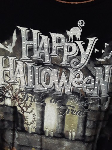 Vanilla Sugar Women's M Rhinestone Happy Halloween Top Pullover DW615 - Picture 2 of 4
