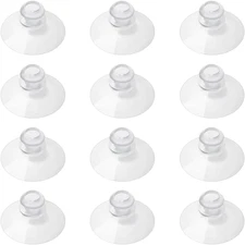 12 Pieces 1.2 Inch Small Clear Suction Cups for Glass, without Hooks without Hol