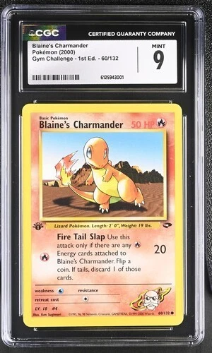 CGC 9 MINT Blaine's Charmander Gym Challenge 1st Edition 60/132 Pokemon Card