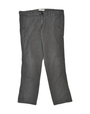 CALVIN KLEIN Womens Slim Casual Trousers W34 L34 Grey Cotton Classic EG05