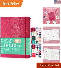 PRO Hourly - Weekly & Daily Organizer with Time Slots. Appointment Book Journ...