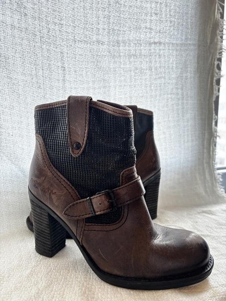 Women Replay Ankle Boots Brown Leather 40