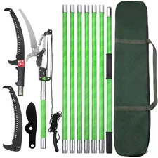 27 Feet Tree Pole Pruner Manual Branches Trimmer Tree Branch Garden Tools Lop...