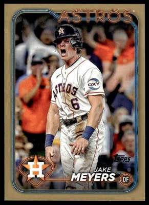 2024 Topps Jake Meyers #564 Gold Parallel #'d 0654/2024 Houston Astros