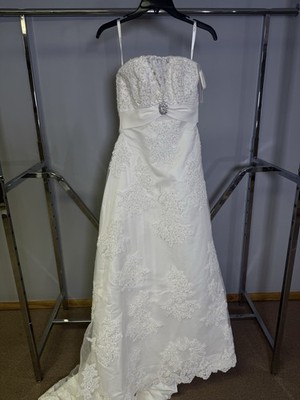 davinci wedding dress 2 Corset Back - Lace Beading Long Train Boho - NWT