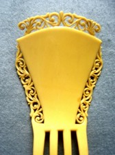 Auguste Bonaz art deco celluloid hair comb 1920s  NO US IMPORT FEES
