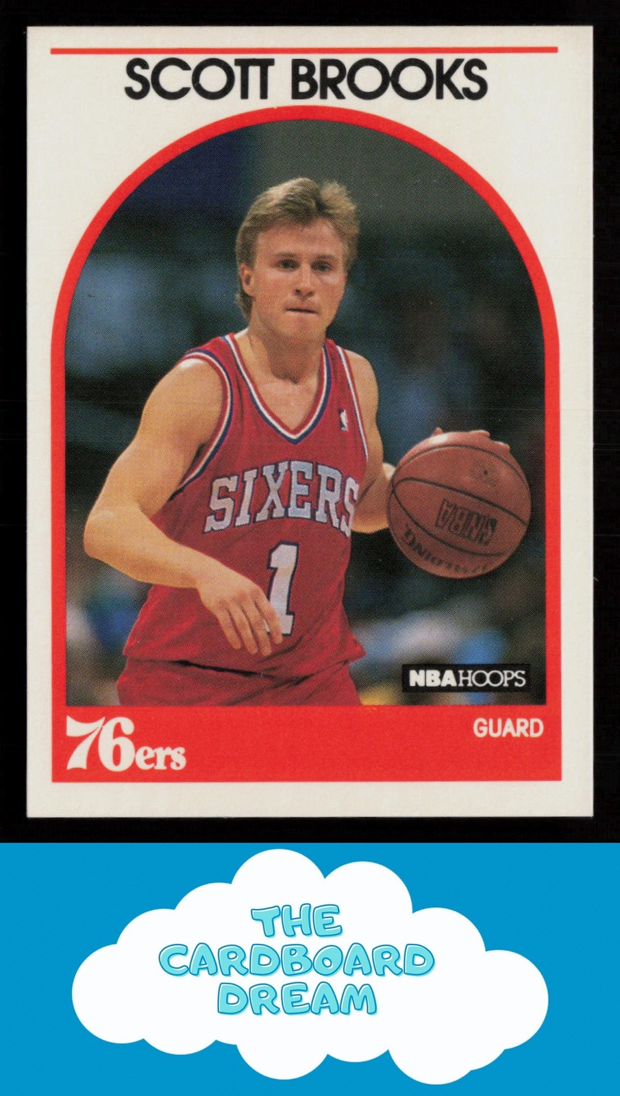 Scott Brooks 1989-90 Hoops #34 Rookie Philadelphia 76ers Basketball Card