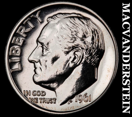 1961 Roosevelt Dime- Silver- Choice Gem Proof Luster No Reserve #J38