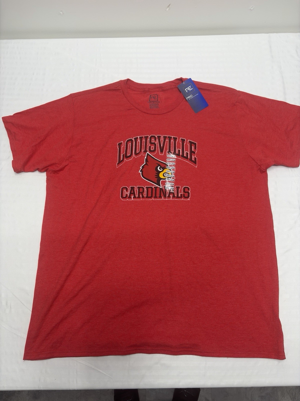 Louisville Cardinals Pro Edge Red T-shirt Tee College NCAA Mens 3XL NWT