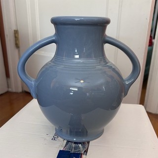 Fiesta Ware Millennium Vase Periwinkle Glossy Double Handles HLC