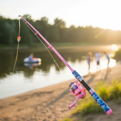 Kids Fishing Pole Set - Portable Telescopic Rod with Spincast Reel & Tackle