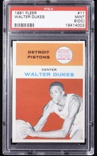 1961 FLEER #11 WALTER DUKES DETROIT PISTONS PSA9 Oc Beautiful Card