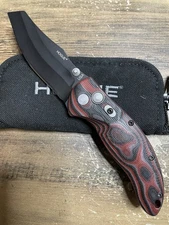 Hogue Knives EX04 Wharncliffe Knife Red Lava G-Mascus (4" Plain) 34442